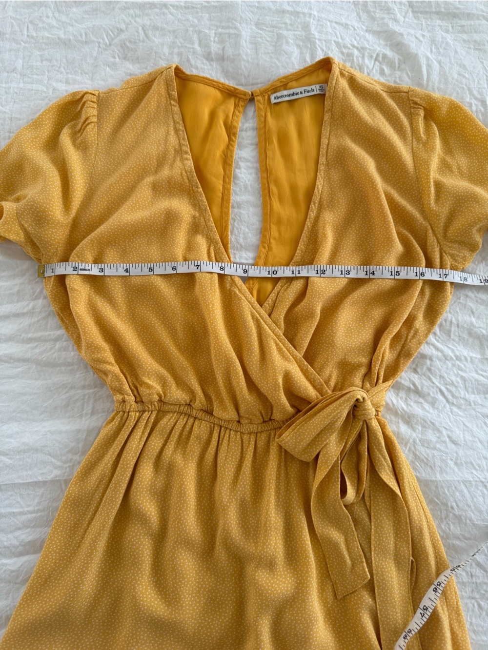 Abercrombie & Fitch Mustard Yellow Wrap Romper size XS - Picture 7 of 7